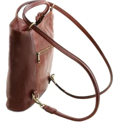 Leather Convertible Backpack Shoulderbag