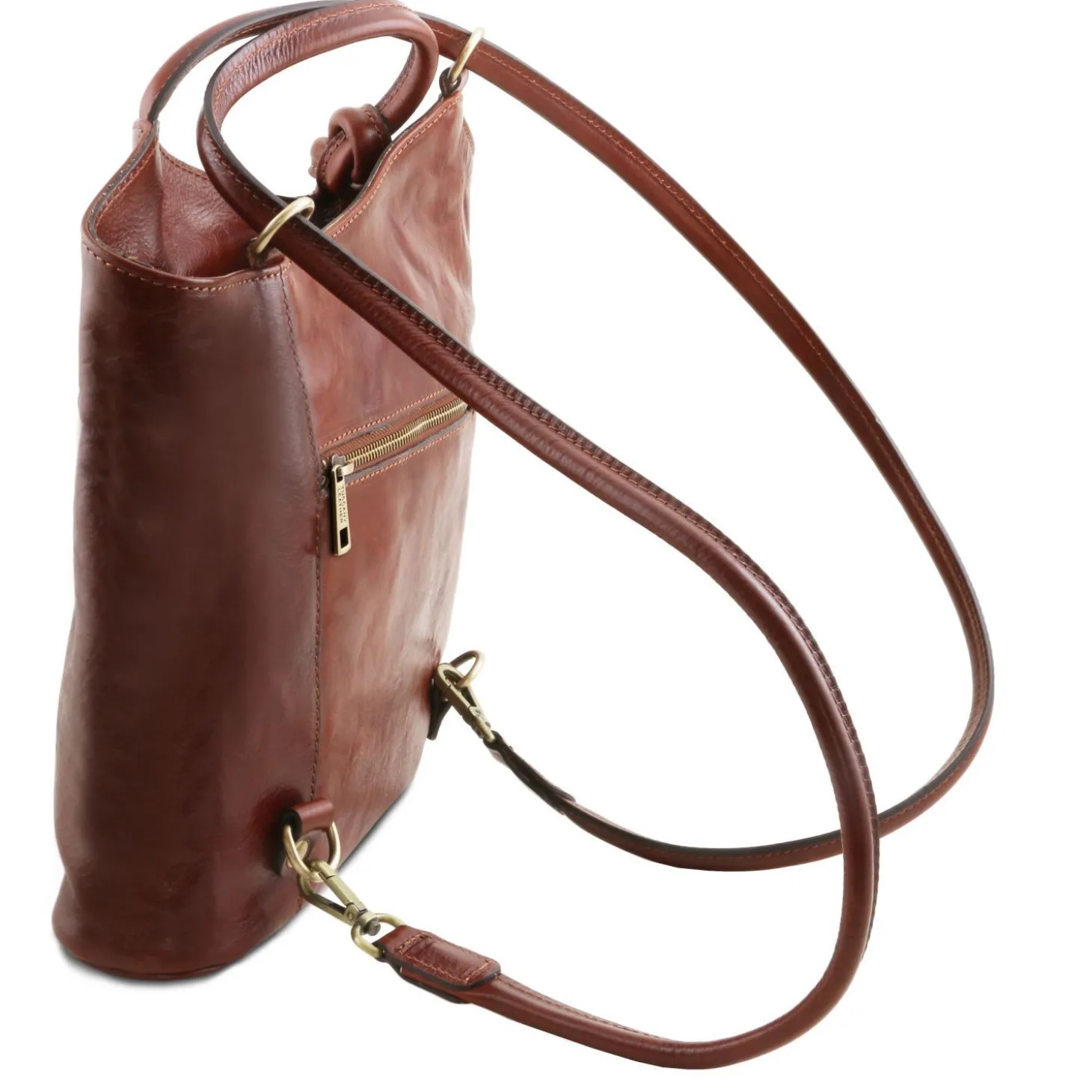 Leather Convertible Backpack Shoulderbag