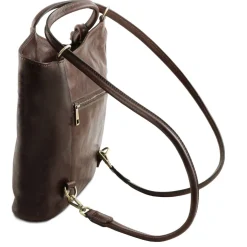 Leather Convertible Backpack Shoulderbag