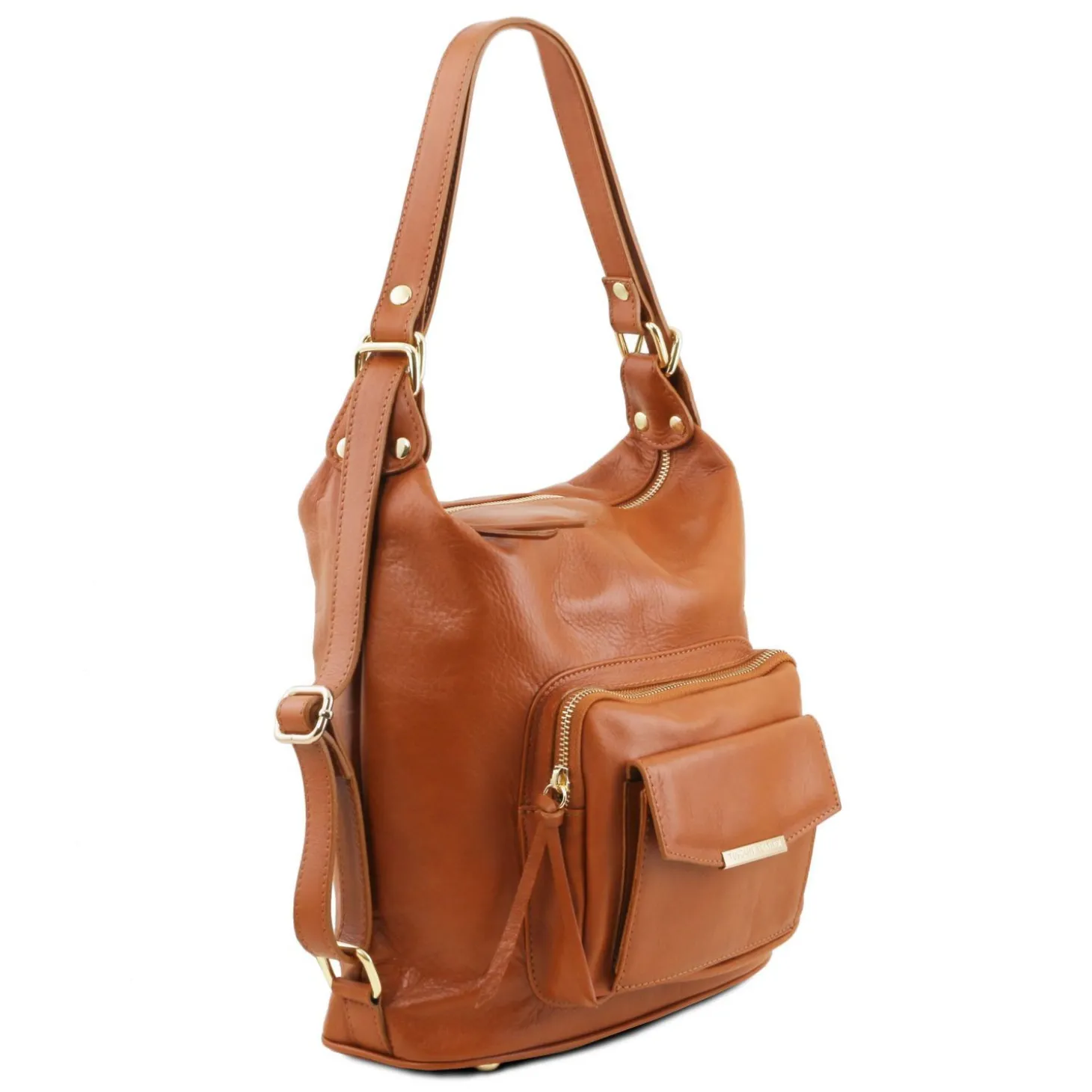 Leather Convertible Backpack Shoulderbag