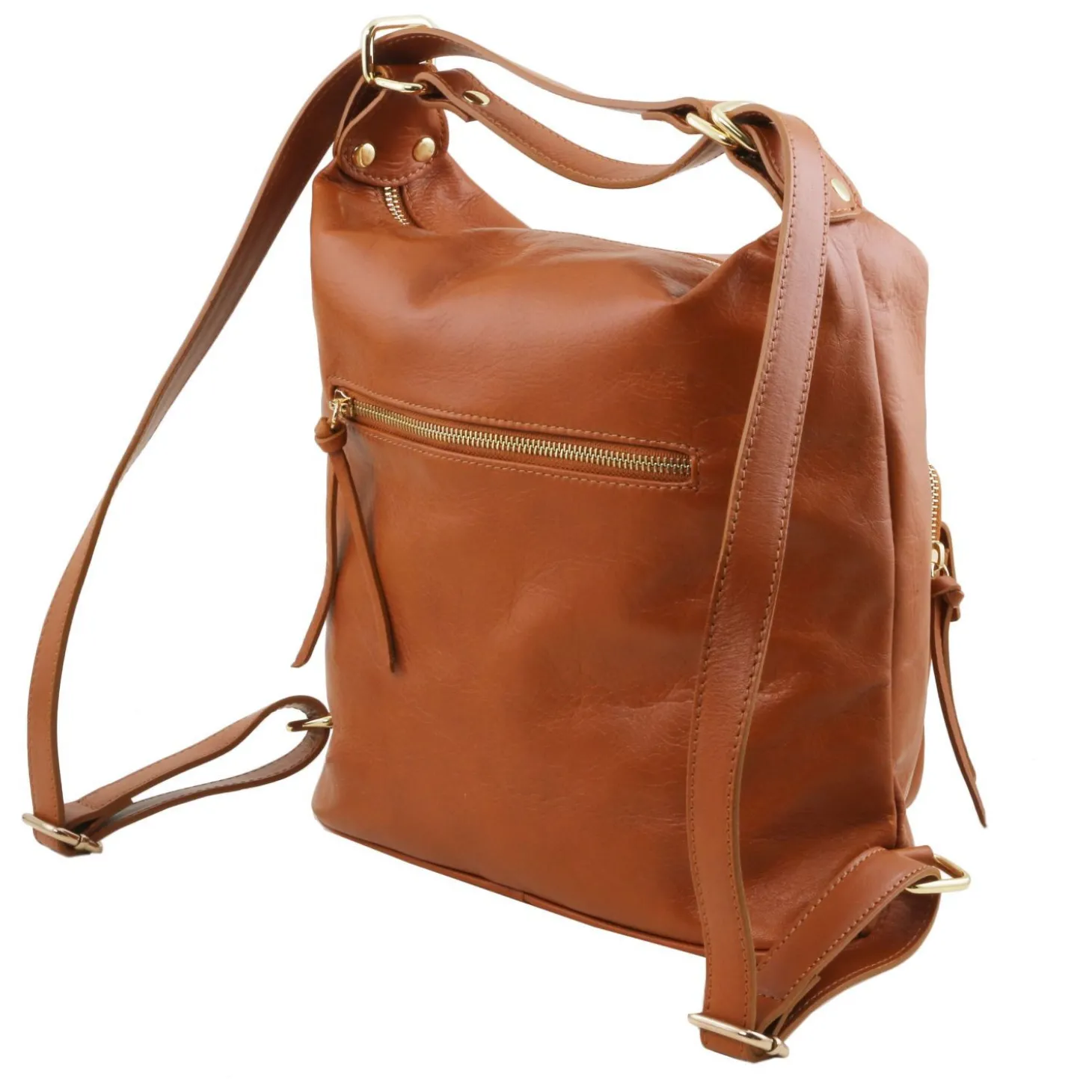 Leather Convertible Backpack Shoulderbag