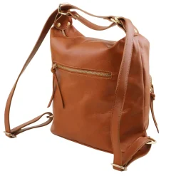 Leather Convertible Backpack Shoulderbag