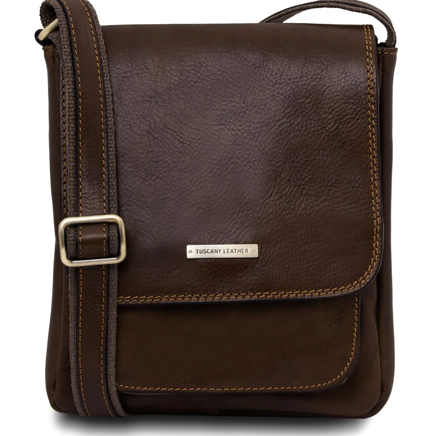 Leather Crossbody bag for men With Front Pocket