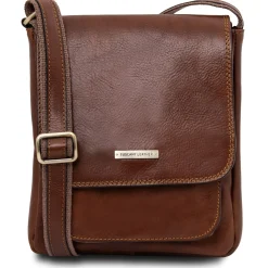 Leather Crossbody bag for men With Front Pocket