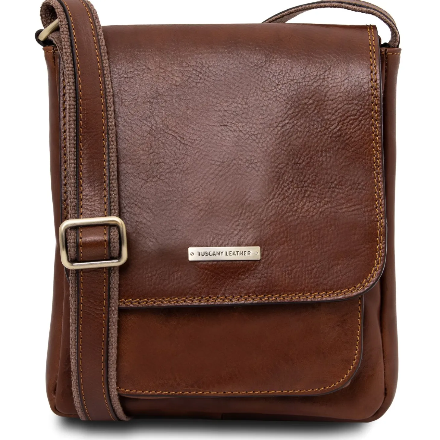 Leather Crossbody bag for men With Front Pocket