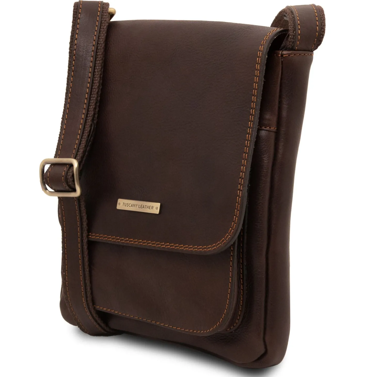 Leather Crossbody bag for men With Front Pocket