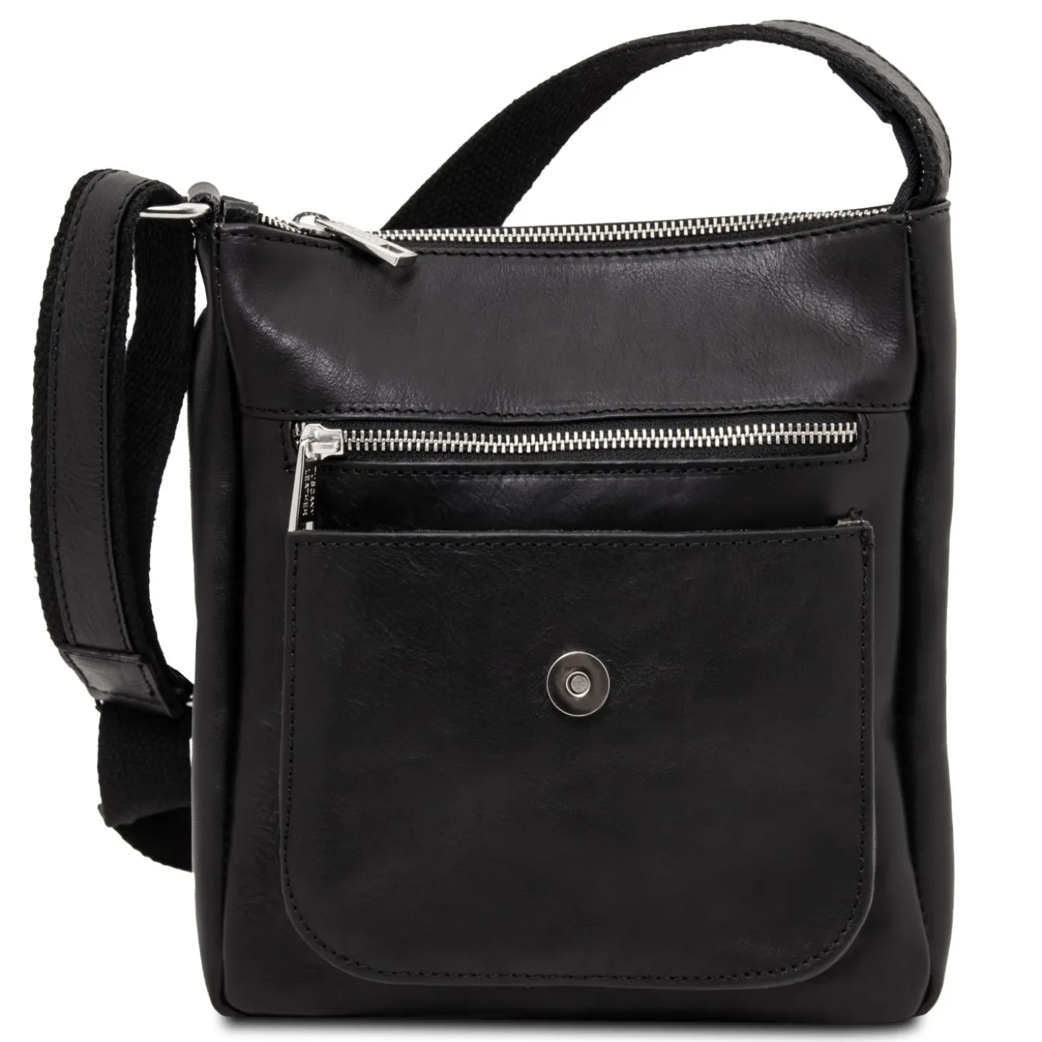 Leather Crossbody bag for men With Front Pocket