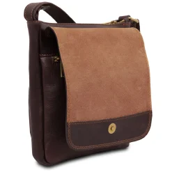 Leather Crossbody bag for men With Front Pocket