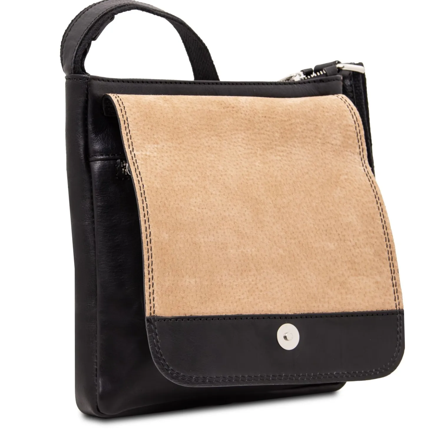 Leather Crossbody bag for men With Front Pocket