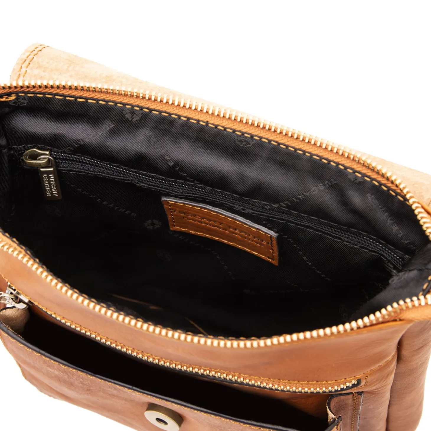 Leather Crossbody bag for men With Front Pocket