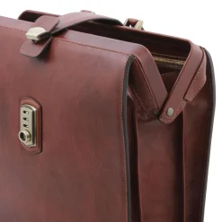 Leather Doctor bag Briefcase 3 Compartments