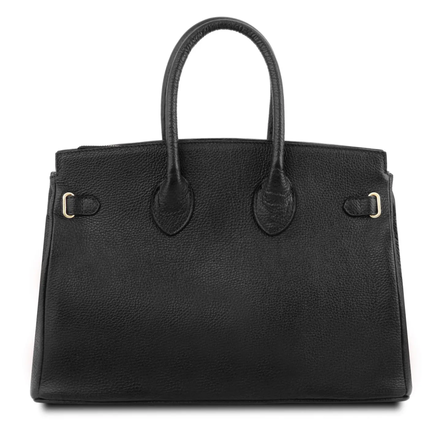 Leather Handbag With Golden Hardware