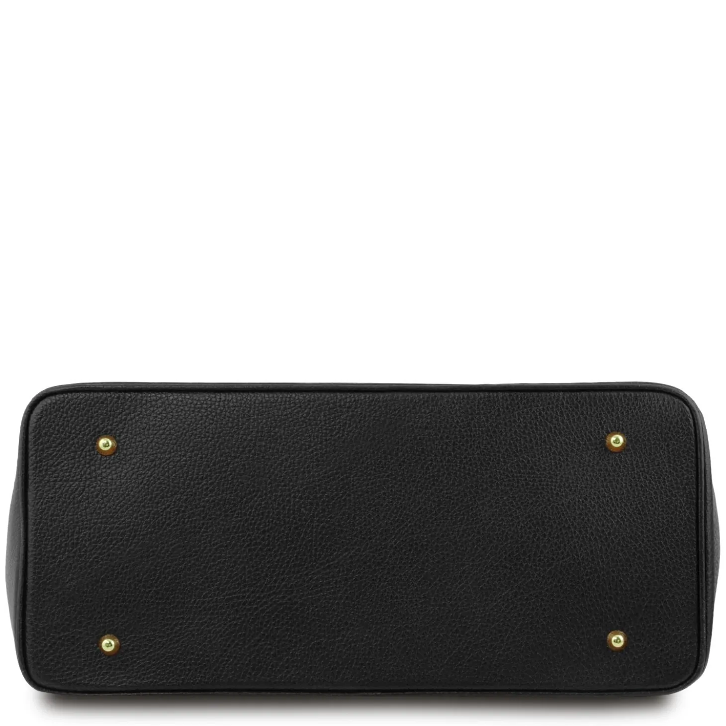 Leather Handbag With Golden Hardware
