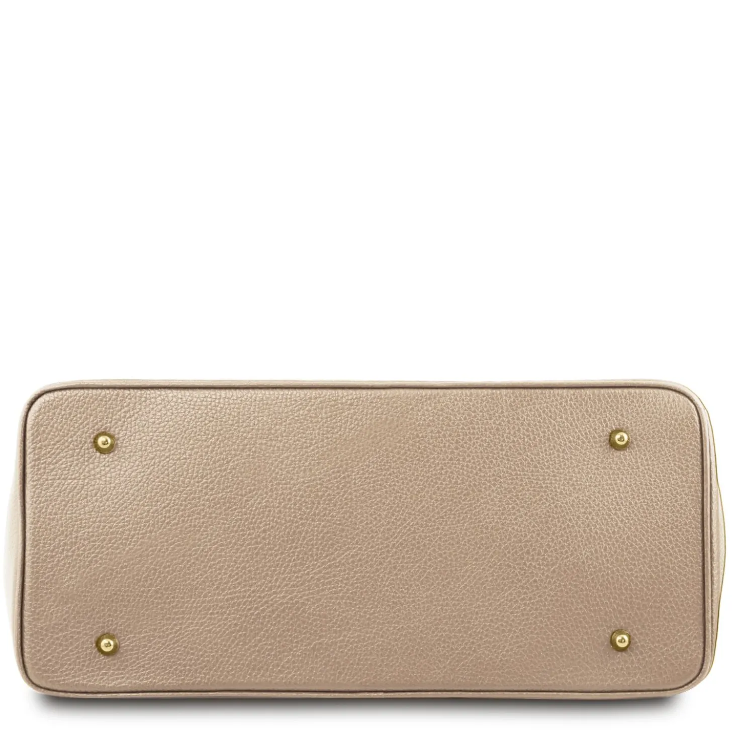 Leather Handbag With Golden Hardware