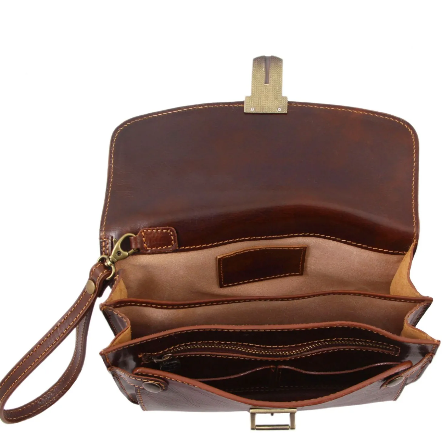 Leather Handy Wrist bag