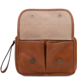 Leather Handy Wrist bag for men