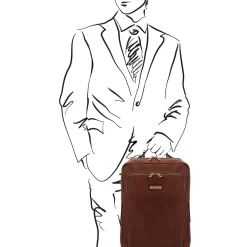 Leather Laptop Backpack