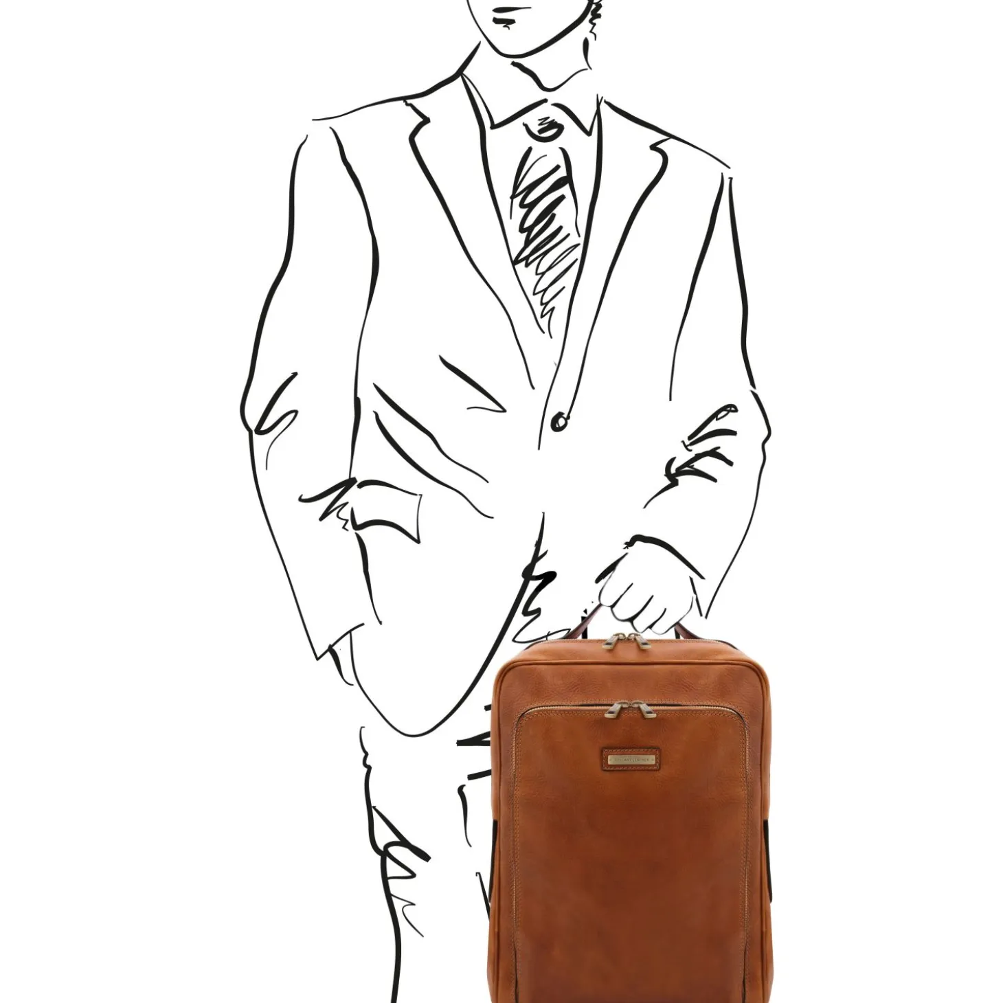 Leather Laptop Backpack