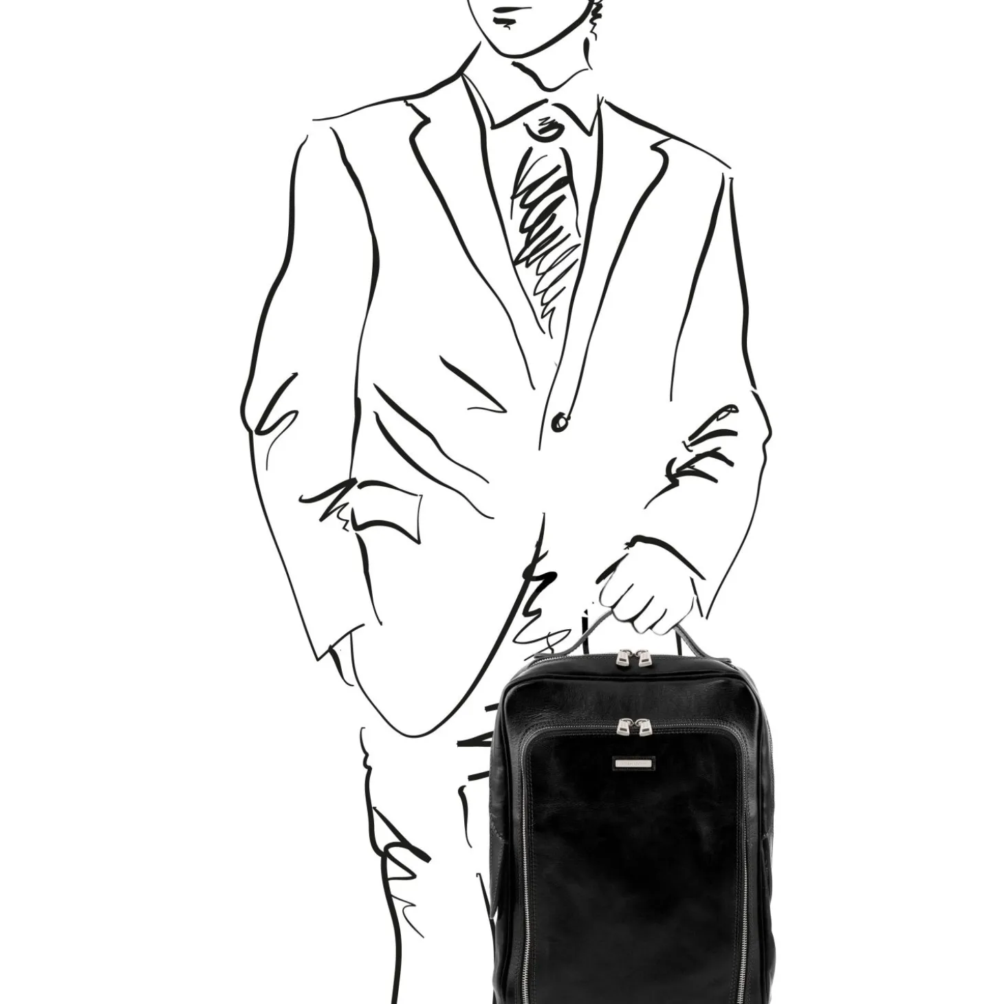 Leather Laptop Backpack