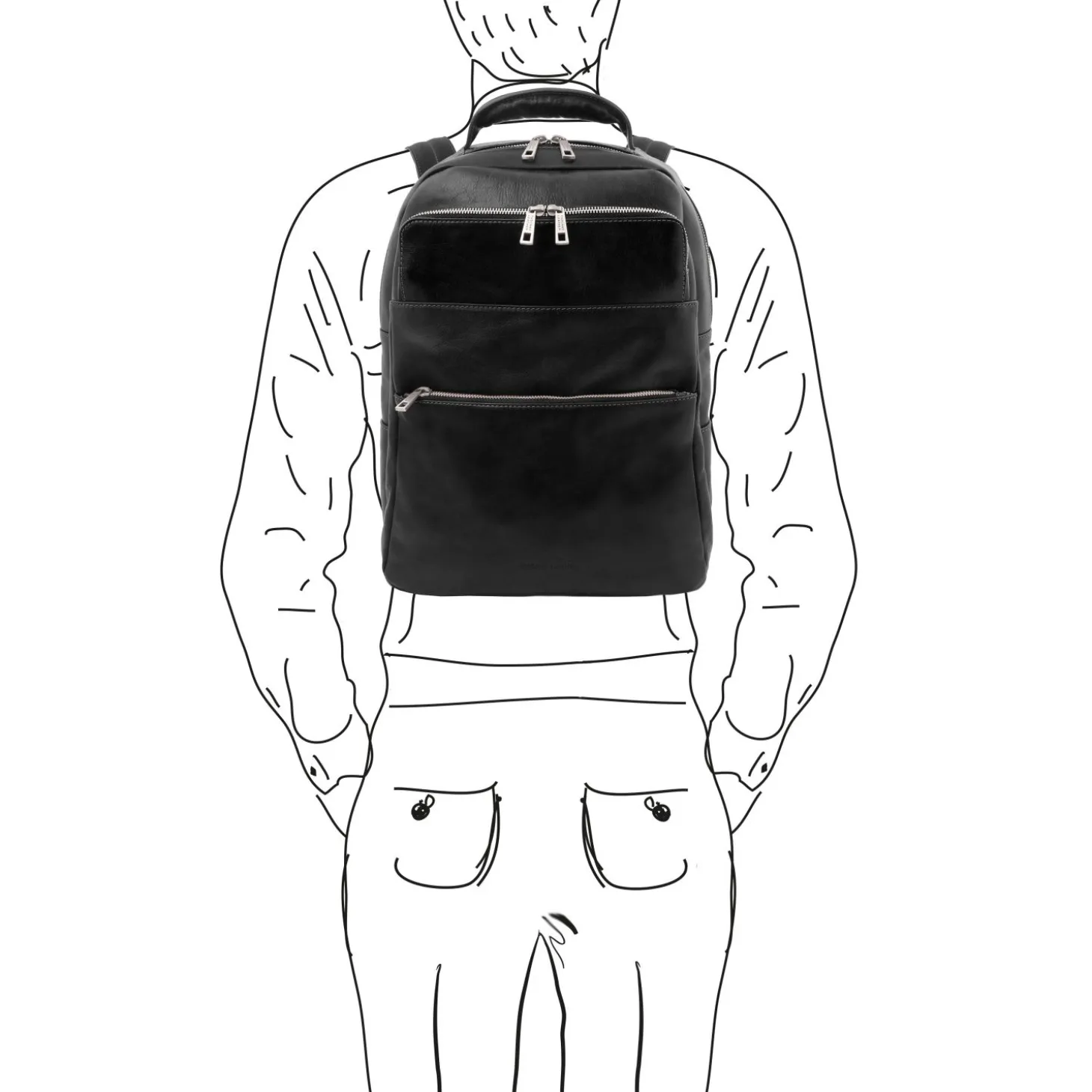 Leather Laptop Backpack