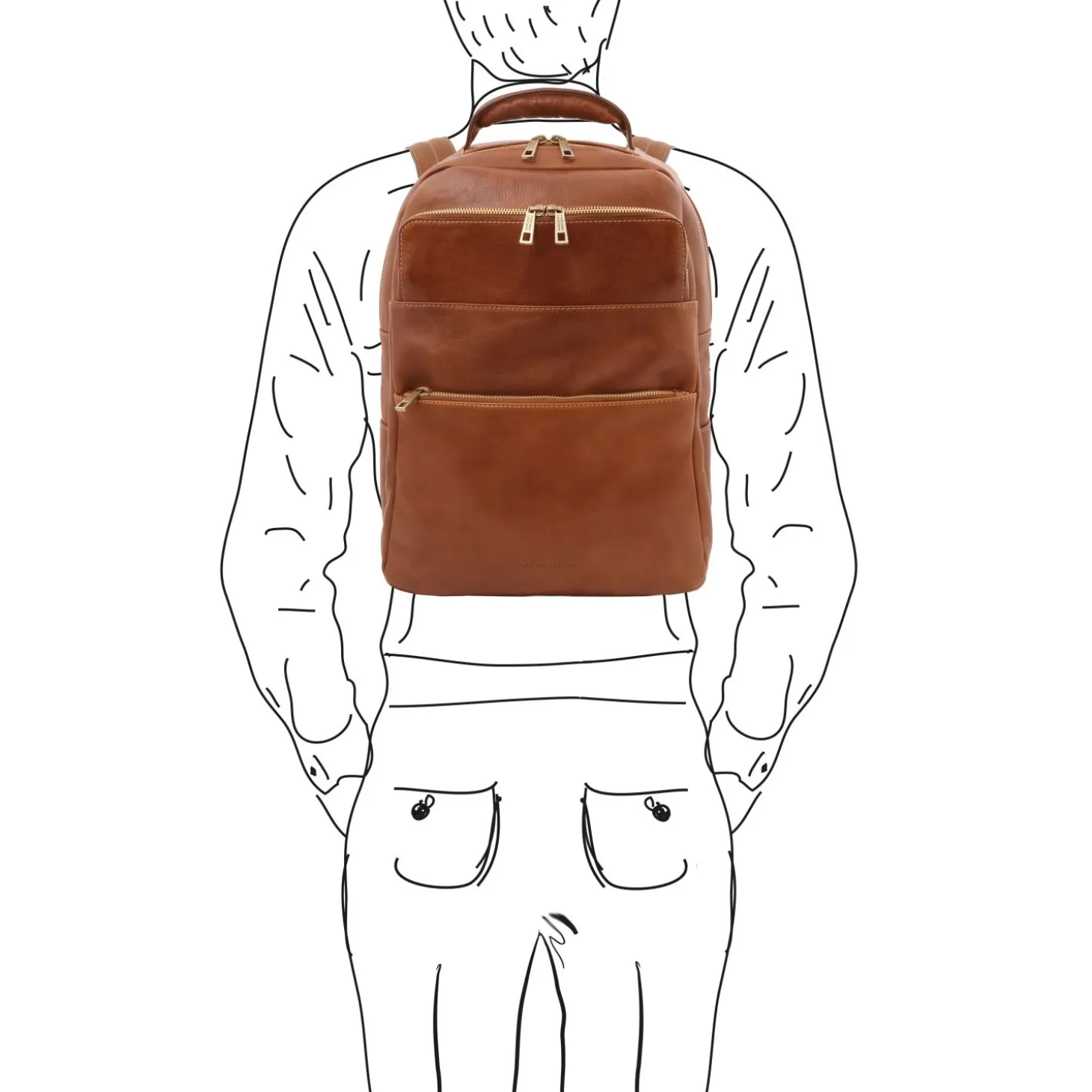 Leather Laptop Backpack