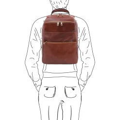 Leather Laptop Backpack