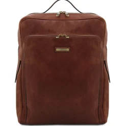 Leather Laptop Backpack - Large Size