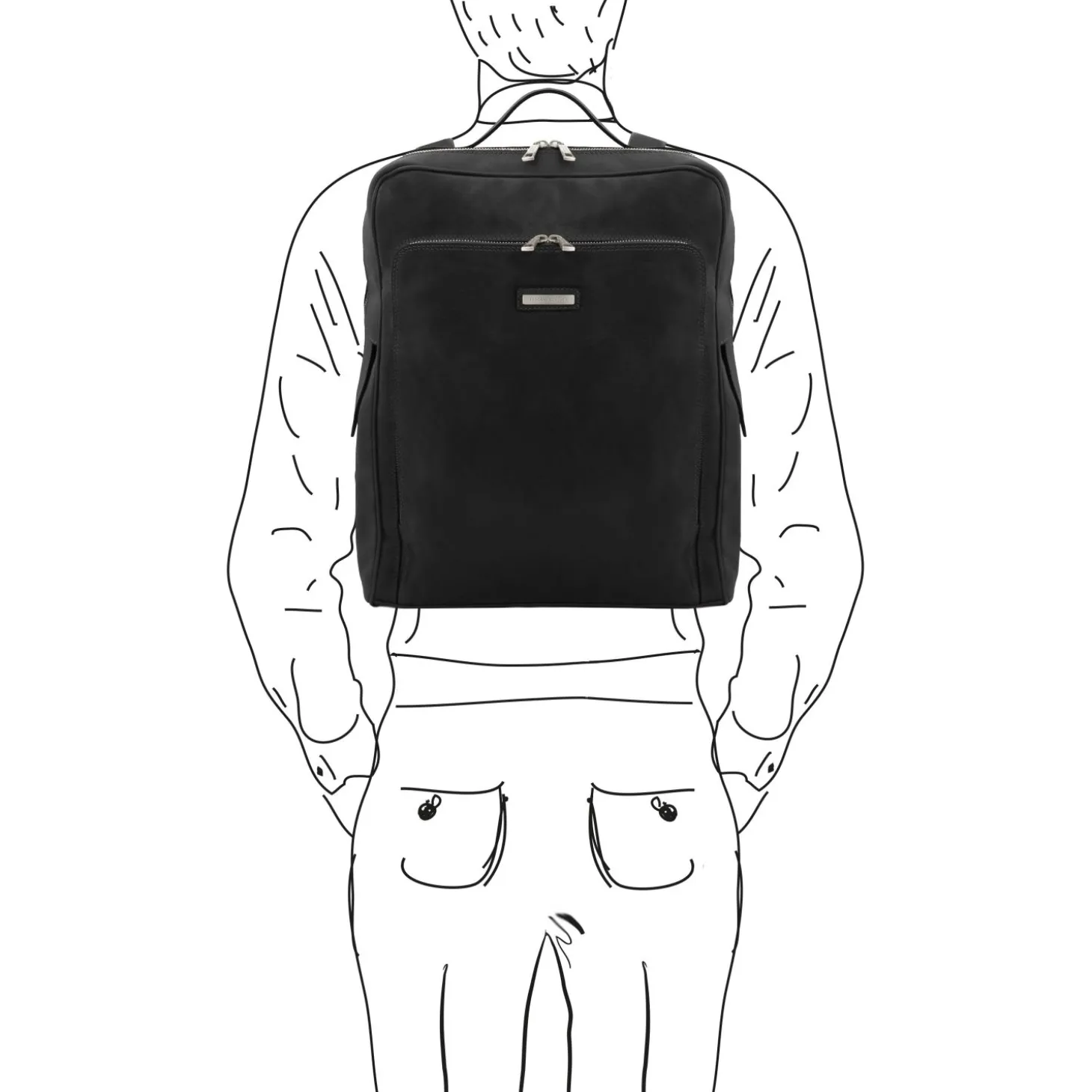 Leather Laptop Backpack - Large Size