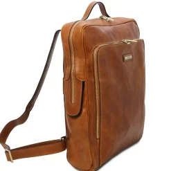 Leather Laptop Backpack - Large Size