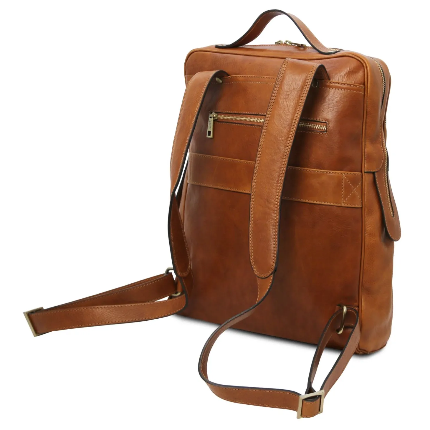 Leather Laptop Backpack - Large Size