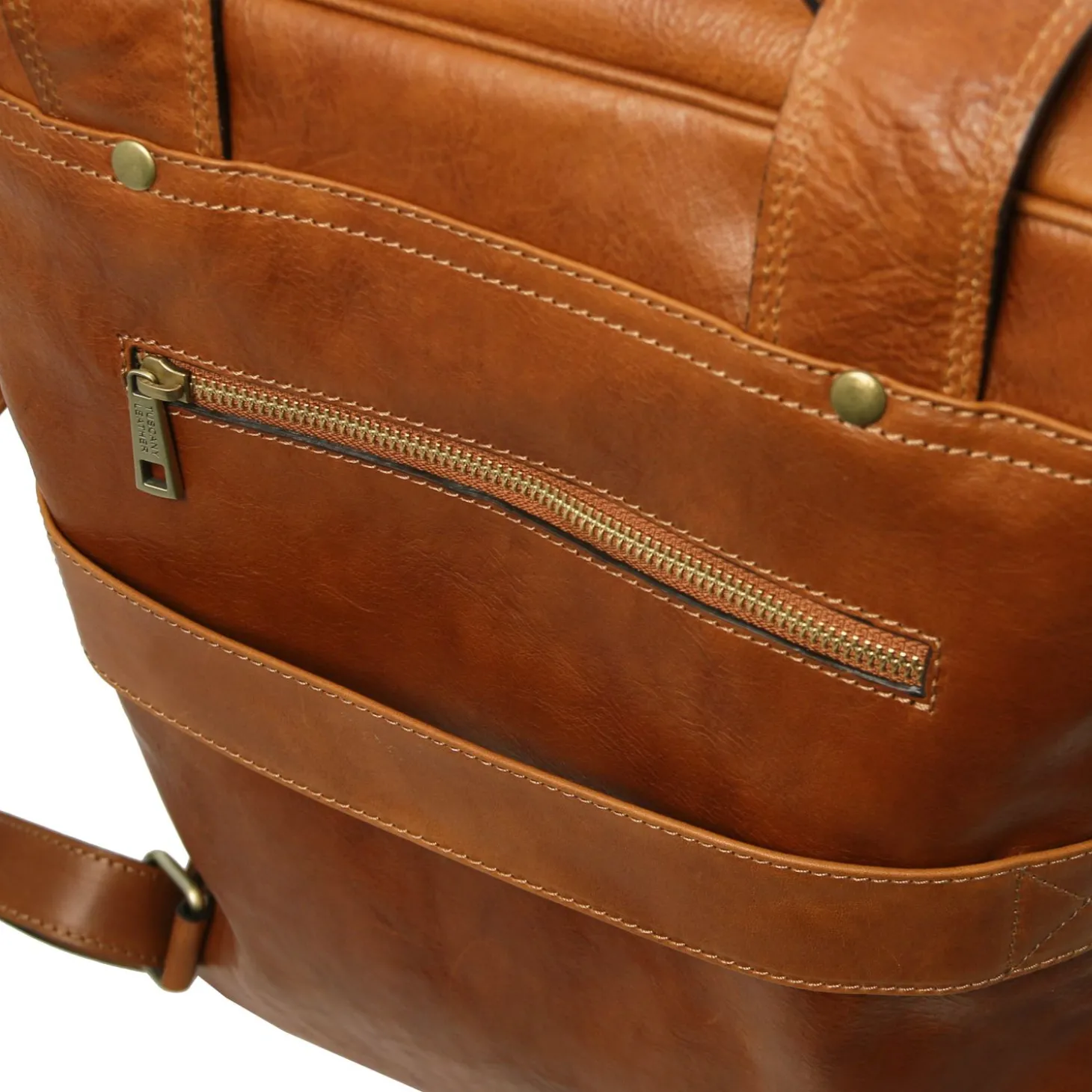 Leather Laptop Backpack - Large Size