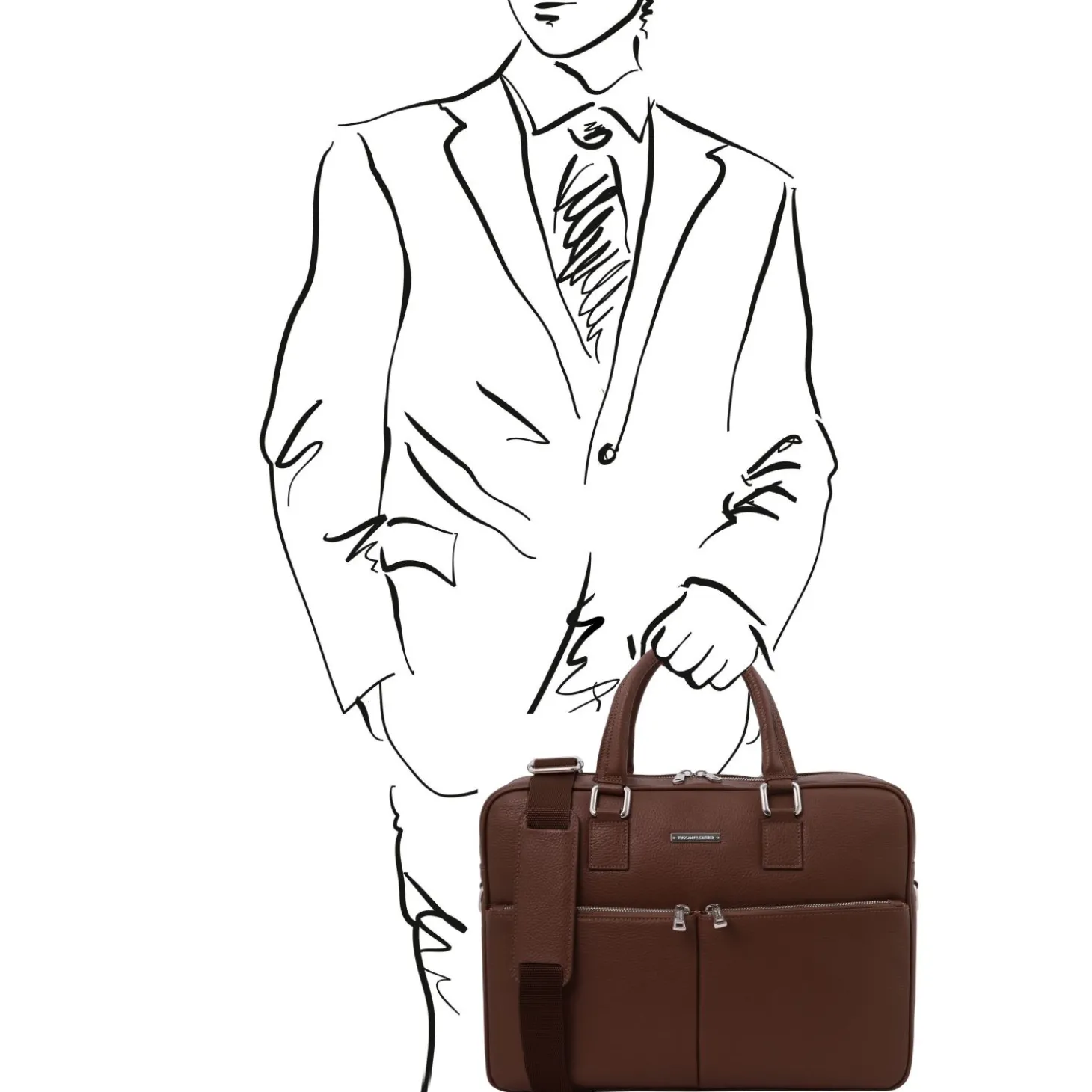 Leather Laptop Briefcase
