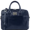 Leather Laptop Briefcase With Front Pocket