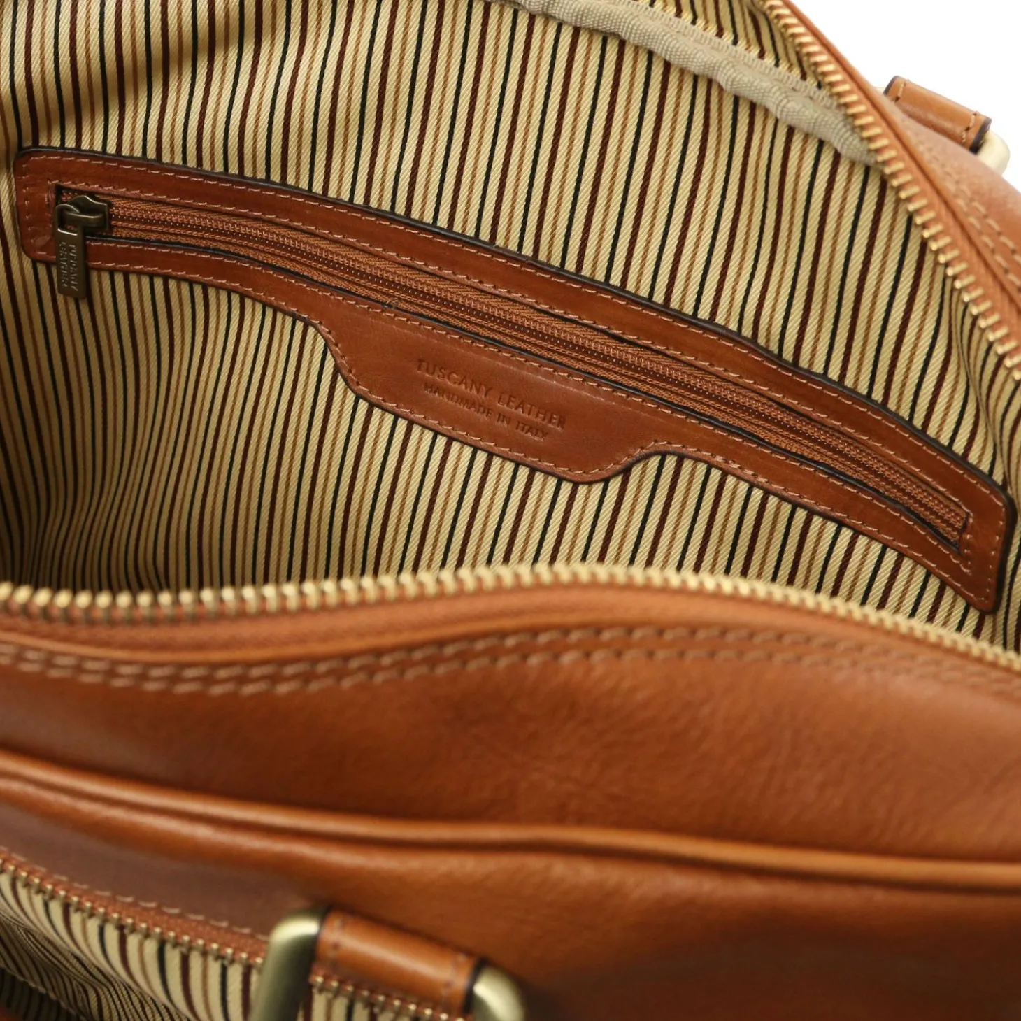 Leather Laptop Briefcase With Front Pocket