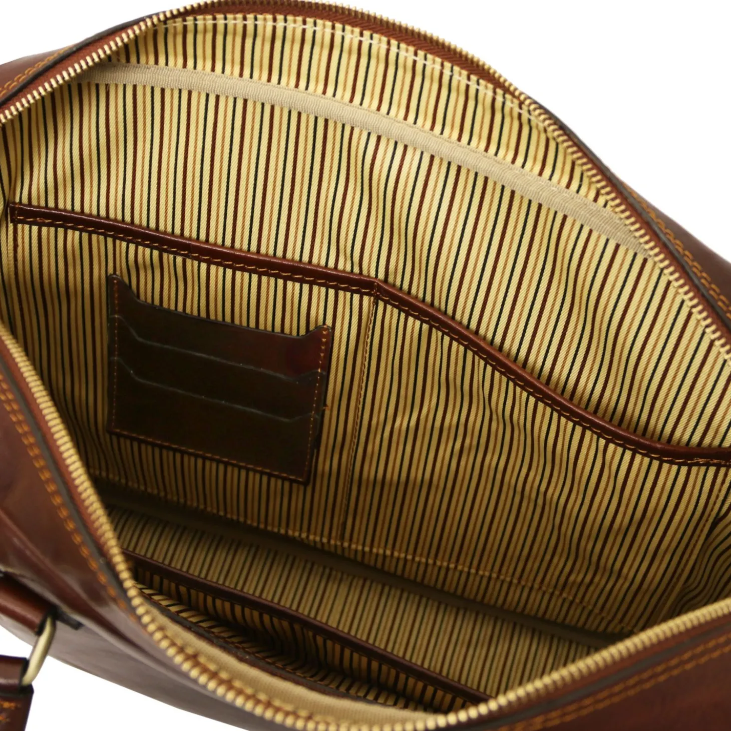 Leather Laptop Briefcase With Front Pocket
