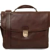 Leather Multi Compartment TL SMART Laptop Briefcase