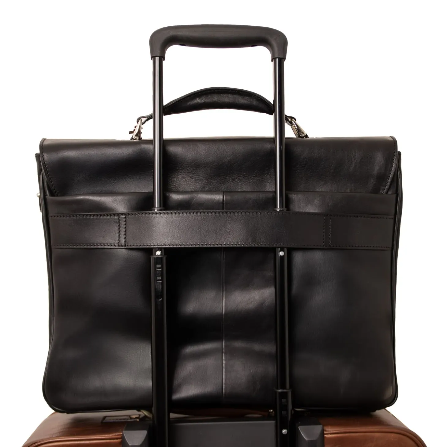 Leather Multi Compartment TL SMART Laptop Briefcase