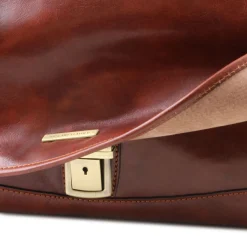Leather Multi Compartment TL SMART Briefcase With Flap