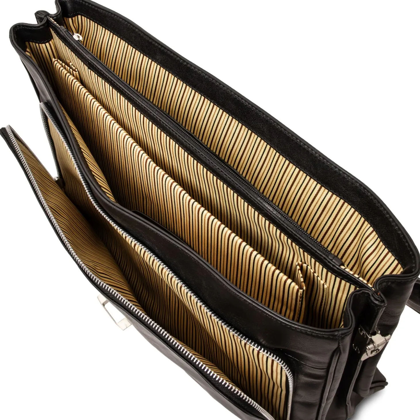 Leather Multi Compartment TL SMART Laptop Briefcase