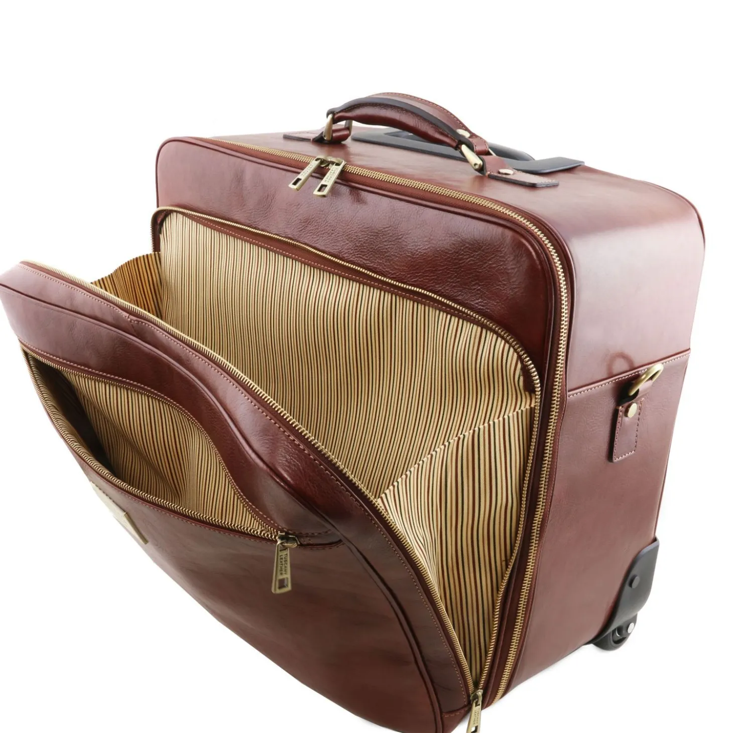 Leather Pilot Case With two Wheels