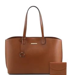 Leather Shopping bag and 3 Fold Leather Wallet With Coin Pocket