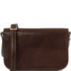 Leather Shoulder bag With Flap