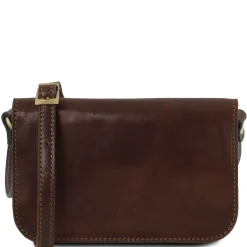 Leather Shoulder bag With Flap