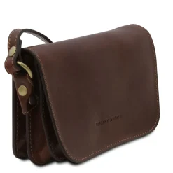 Leather Shoulder bag With Flap