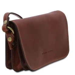 Leather Shoulder bag With Flap