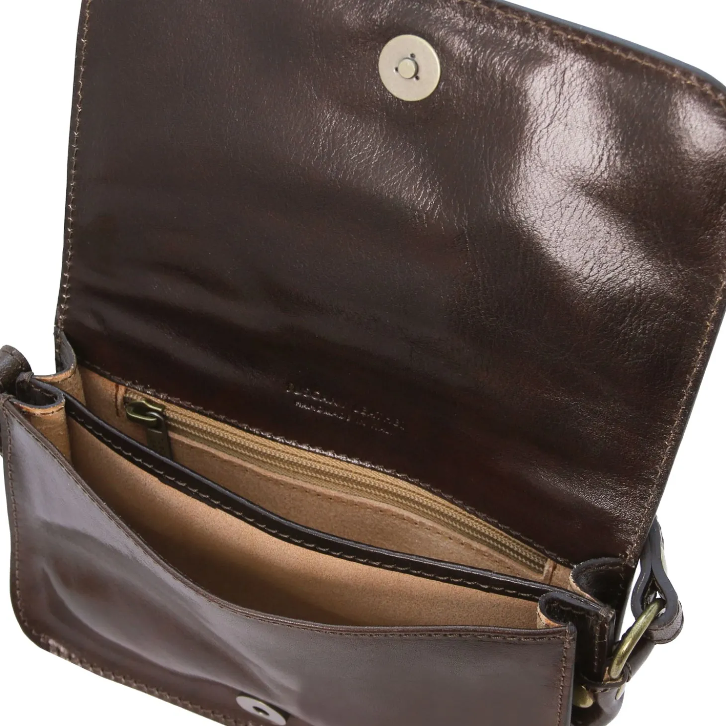 Leather Shoulder bag With Flap
