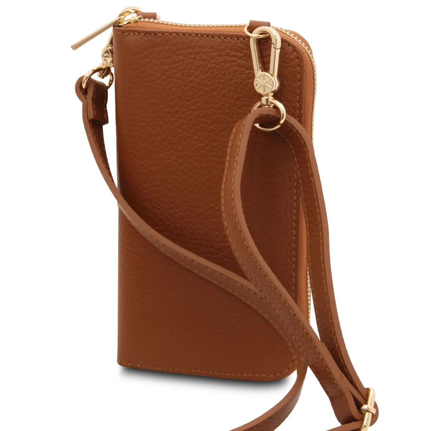 Leather Wallet/phone Holder With Strap
