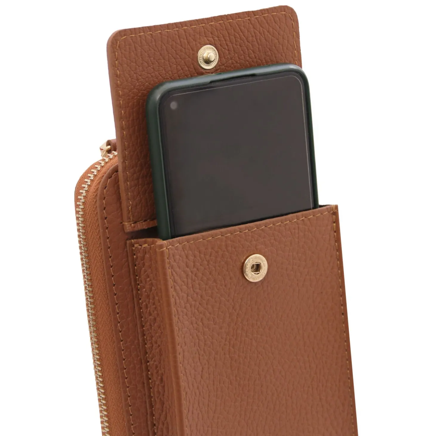 Leather Wallet/phone Holder With Strap