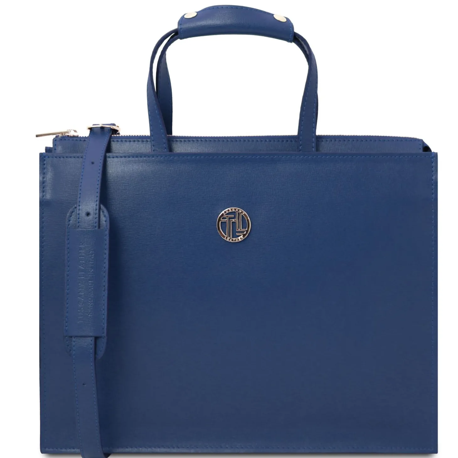 Saffiano Leather Briefcase 3 Compartments for Women