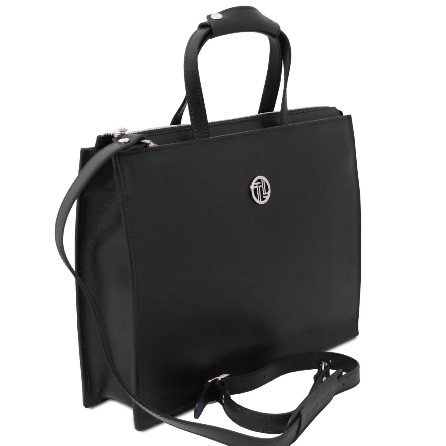 Saffiano Leather Briefcase 3 Compartments for Women